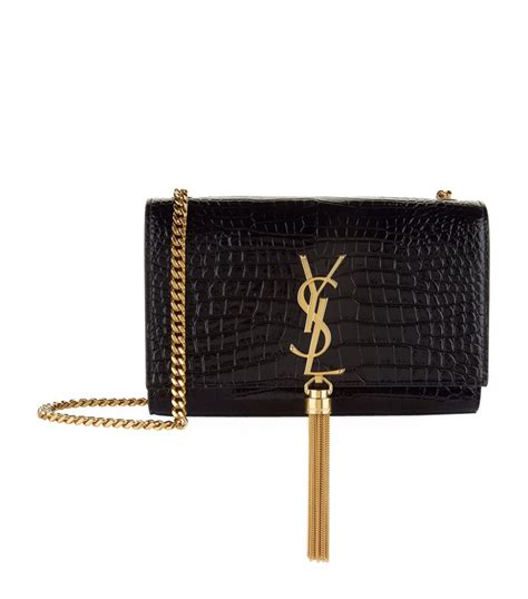 ysl kate tassel leather crossbody bag|YVES SAINT LAURENT Kate Tassel Crocodile Embossed .